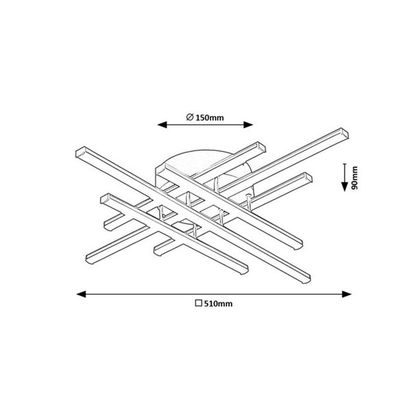 Rabalux Plafonjera Nayara LED 40W srebrna (3014) - 3014
