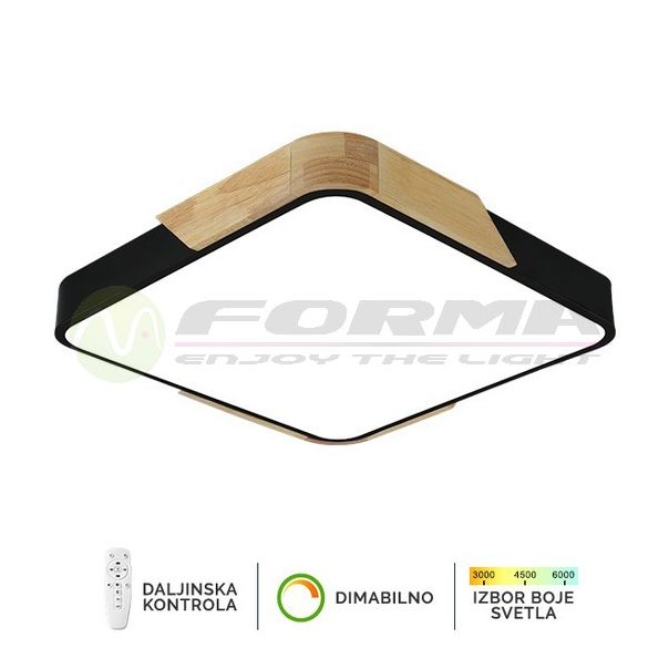 FORMA LED plafonska lampa 30W 3000K-6400K F2812-30C BK-drvo - 005095