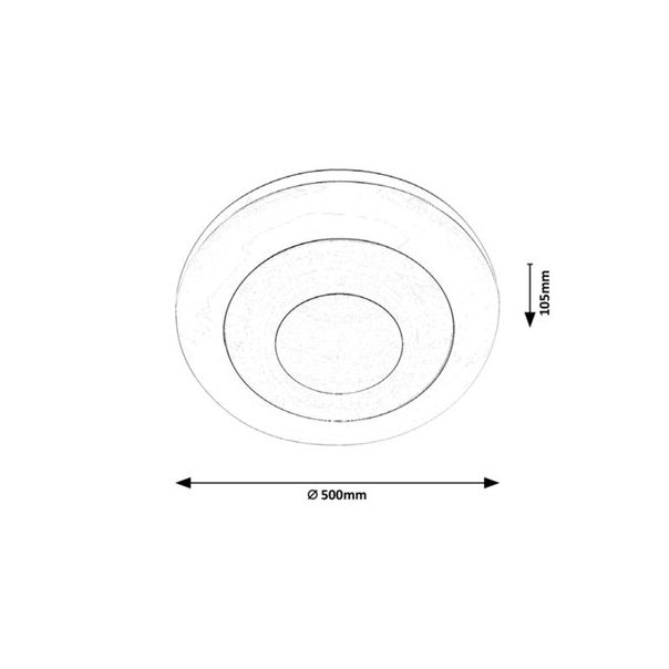 RABALUX Plafonjera Calvin LED 40W - 3015