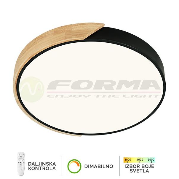 FORMA LED plafonska lampa 16W 3000K-6400K F2811-16C BK-drvo - 005087