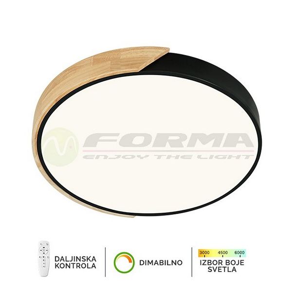 FORMA LED plafonska lampa 16W 3000K-6400K F2811-16C BK-drvo - 005087