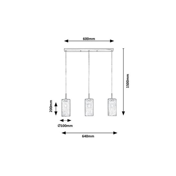 RABALUX Visilica Callia siva, E14 25W - 3019