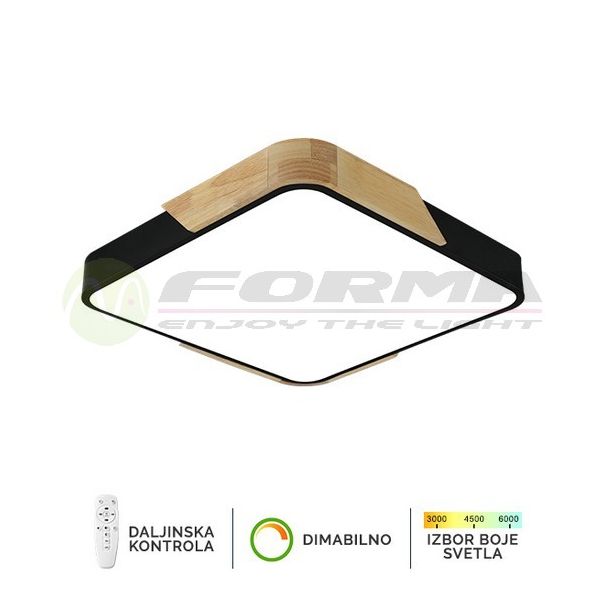 FORMA LED plafonska lampa 20W 3000K-6400K F2812-20C BK-drvo - 005092