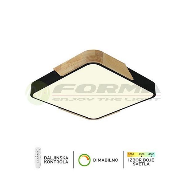 FORMA LED plafonska lampa 20W 3000K-6400K F2812-20C BK-drvo - 005092