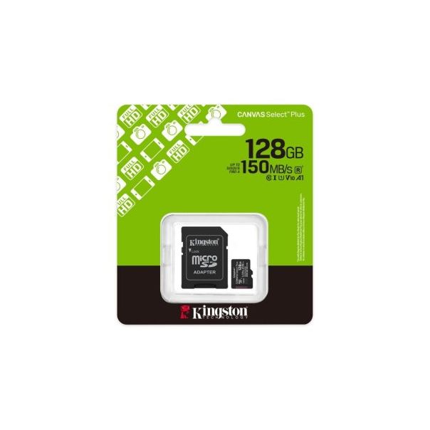 KINGSTON Memorijska kartica U1 V10 SDXC 128GB Canvas Select Plus G3 150R SDCS3/128GB + adapter - 084726
