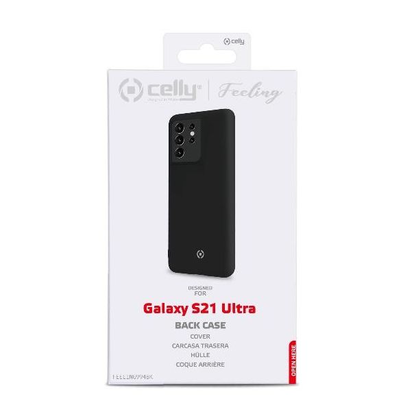 CELLY Maska FEELING za Samsung S21 ULTRA, crna - FEELING994BK