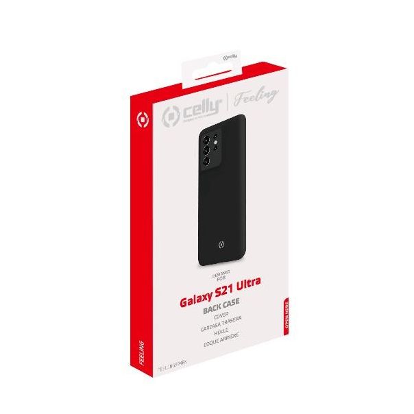 CELLY Maska FEELING za Samsung S21 ULTRA, crna - FEELING994BK