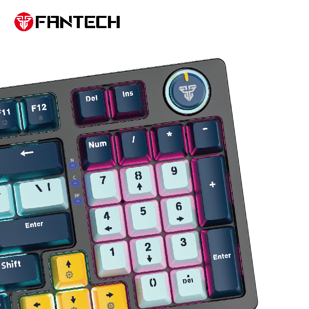 FANTECH Gejmerska tastatura MK890 RGB Atom 96 SkyBlue Blue switch - 216762