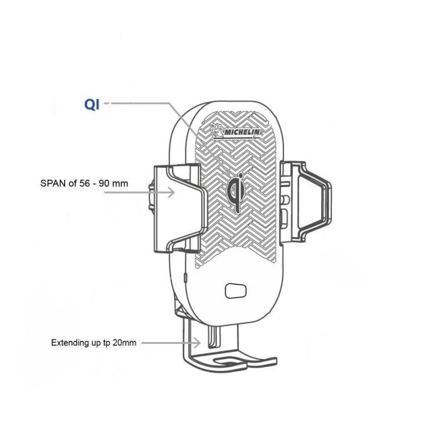 MICHELIN Punjač bežični sa nosačem za mobilni telefon - 3033368