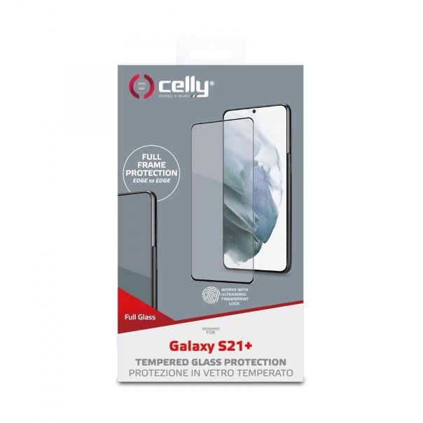 CELLY Zaštitno staklo FULLGLASS za Samsung S21 + - FULLGLASS995BK