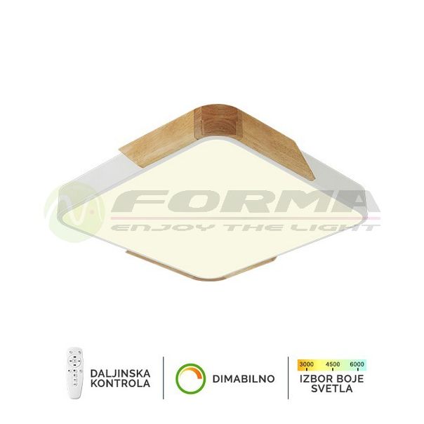 FORMA LED plafonska lampa 20W 3000K-6400K F2812-20C WH-drvo - 005094