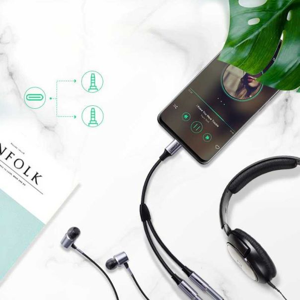 UGREEN USB kabl Tip C na 2 x Audio 3.5mm F. 25cm - 30732
