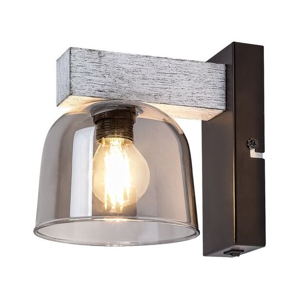 Rabalux Zidna lampa Cardamom E14 1x MAX 40W srebreni hrast (3081) - 3081