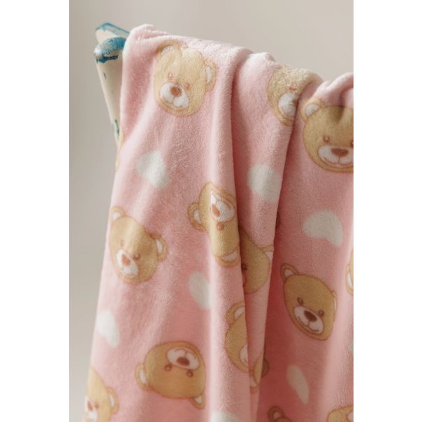 STEFAN Ćebe za bebe 90x120cm Medvedići, roze - 3085-roze