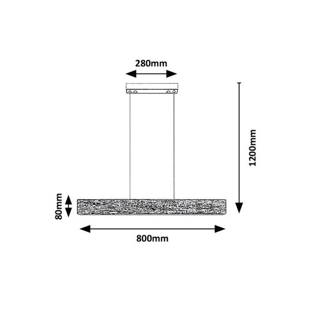 Rabalux Visilica Cinnamon LED 34W hrast (3091) - 3091