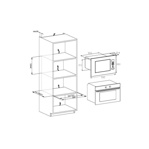 CANDY Ugradna mikrotalasna rerna CA38FL7NWBX - EP2856163