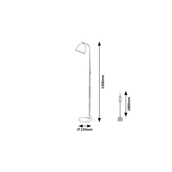 RABALUX Podne lampa Malia siva E27 25W - 3096-1