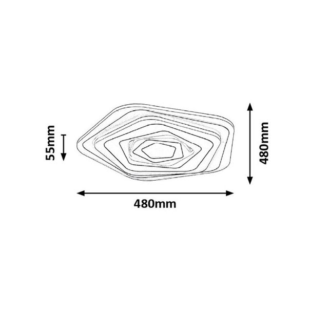 Rabalux Plafonjera Taneli LED 54W bela (3098) - 3098
