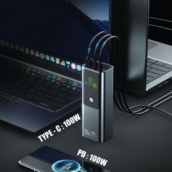Power bank prenosiva baterija Oxpower PD100W 20000mAh crna - 223629