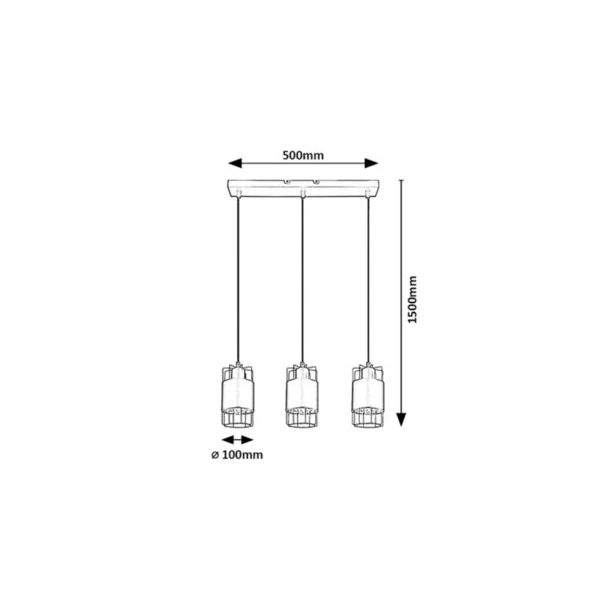 RABALUX Visilica Dimitri crna E27 40W - 3126