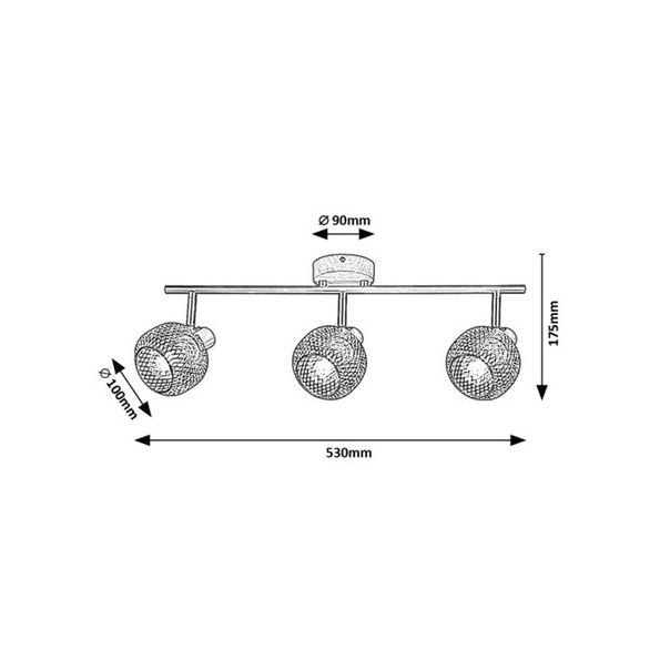 Rabalux Spot rasveta Grendel E14 3x MAX 40W bukva (3129) - 3129