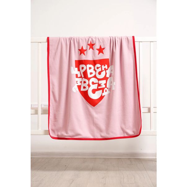 CRVENA ZVEZDA Prekrivač interlok roze 80x90 - 3131-24r