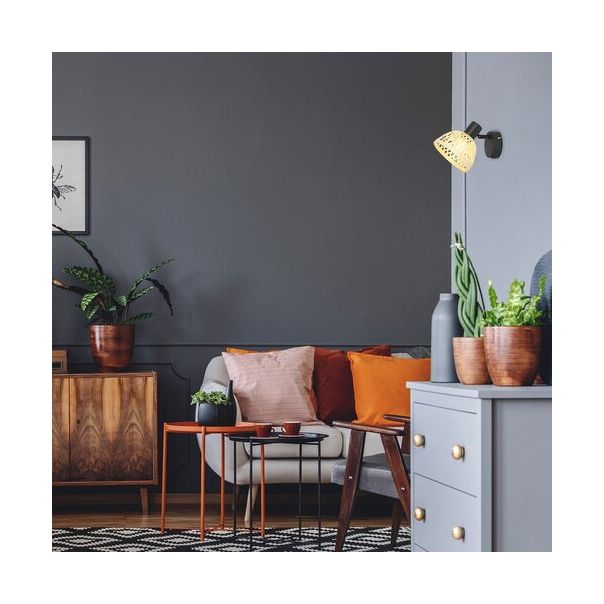 Rabalux Spot rasveta Rattan E14 1x MAX 15W mat crno (3133) - 3133-1-1