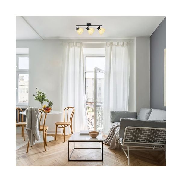 Rabalux Spot rasveta Rattan E14 3x MAX 15W mat crno (3135) - 3135