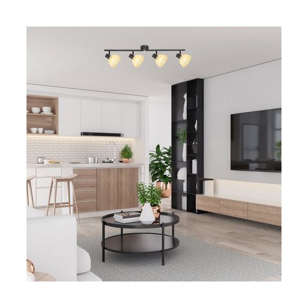 Rabalux Spot rasveta Rattan E14 4x MAX 15W mat crno (3136) - 3136