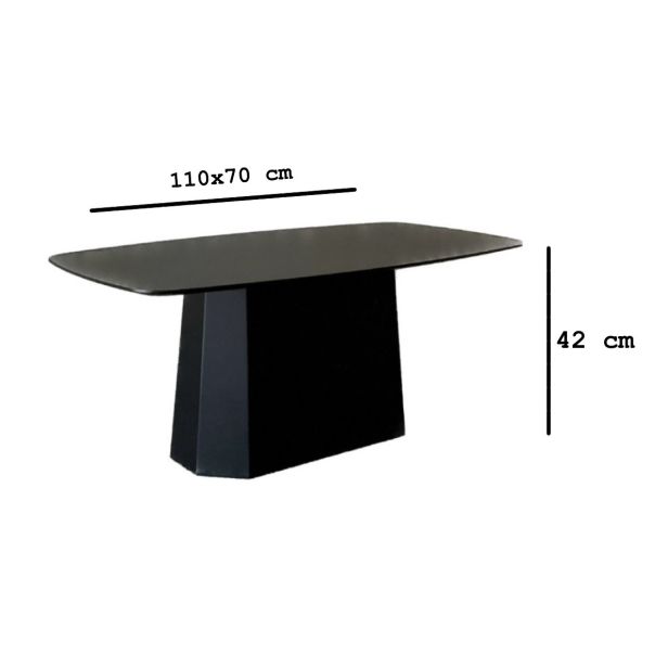 HANAH HOME Klub sto Lilyum Large, crna - EP3056921