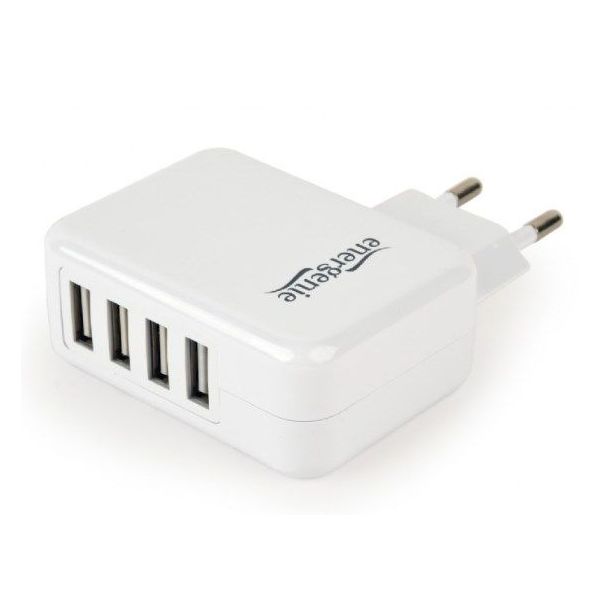 GEMBIRD Punjač, EG-U4AC-02, za telefone i tablete 5v 3.1A 4xUSB, bela - 20085