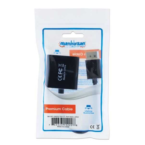 MANHATTAN Adapter 152228 DisplayPort/M - DVI-D 24+1/F - 37890
