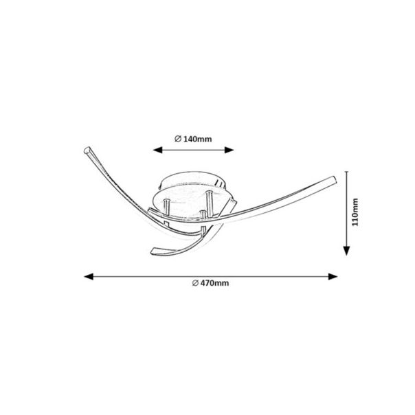 Rabalux Plafonjera Tatjana LED 22W srebrna (3144) - 3144