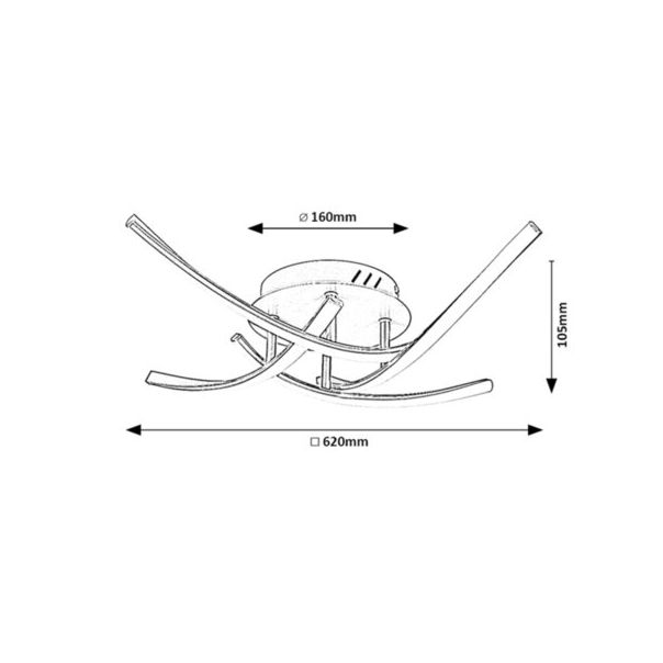 Rabalux Plafonjera Tatjana LED 30W srebrna (3145) - 3145