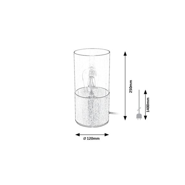Rabalux Stona lampa Zelkova E27 1x MAX 40W brušeni aluminijum (3153) - 3153
