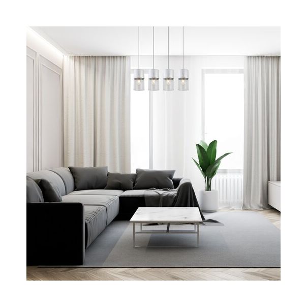 Rabalux Visilica Zelkova E27 4x MAX 40W brušeni aluminijum (3156) - 3156