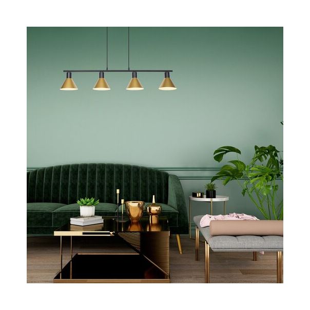 Rabalux Visilica Alvaro E27 4x MAX 40W mat crno (3160) - 3160