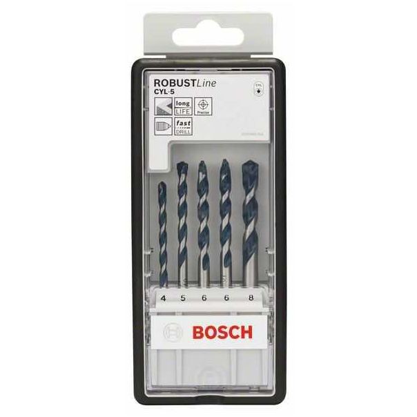 BOSCH 5-delni Robust Line set burgija za beton CYL-5 2608588165, 4; 5; 6; 6; 8 mm - 2608588165