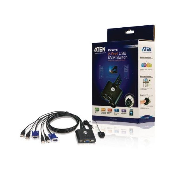NEDIS CS22U-AT ATEN 2-port USB KVM switch sa kablovima - 87950
