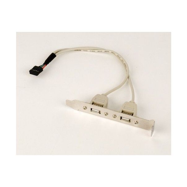 GEMBIRD CCUSBRECEPTACLE Double USB Receptacles on bracket 25cm - 1750-1