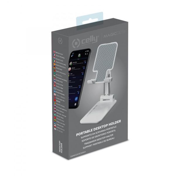 CELLY Držač telefona MAGIC DESK, bela - SWMAGICDESKWH