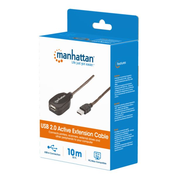 MANHATTAN Kabl 150248 USB-A M/F 2.0/480Mbps/produžni aktivni/10m - EP2750660