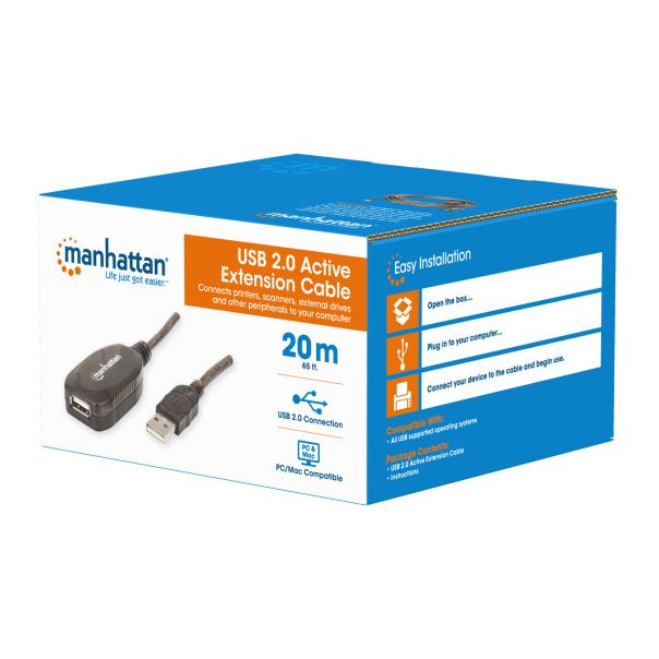 MANHATTAN Kabl 150958 USB-A M/F 2.0/480Mbps/produžni aktivni/20m - EP2750477