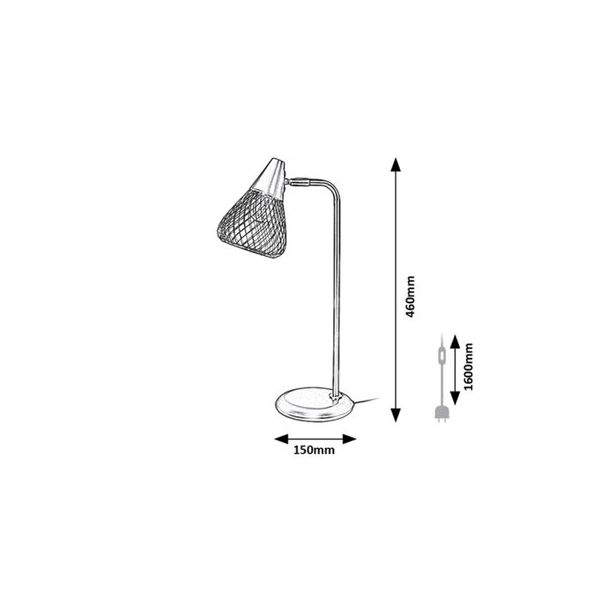 RABALUX Stona lampa Fanny crna E14 25W - 3181