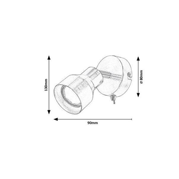 Rabalux Spot rasveta Blake GU10 1x MAX 50W brušeni hrom (3183) - 3183