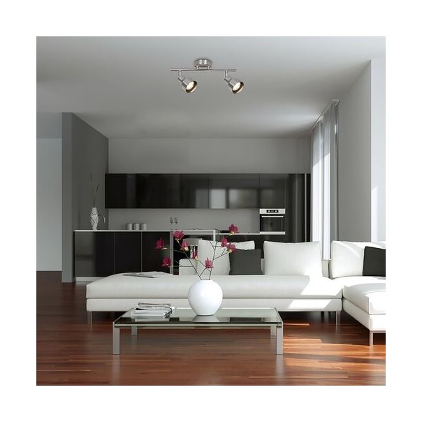 Rabalux Spot rasveta Blake GU10 2x MAX 50W brušeni hrom (3184) - 3184