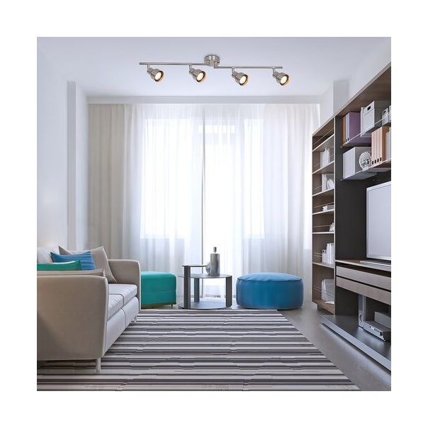 Rabalux Spot rasveta Blake GU10 4x MAX 50W brušeni hrom (3186) - 3186