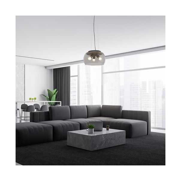 Rabalux Visilica Ursula E27 3x MAX 40W crna (3190) - 3190-1-1