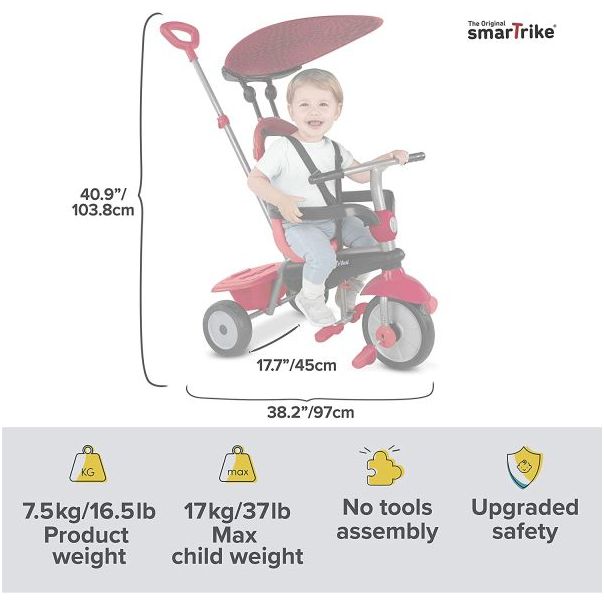 SMART TRIKE Tricikl Zoom - crveni - 3190502