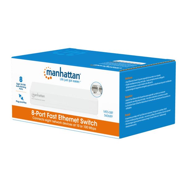 MANHATTAN LAN switch 560689 10/100 8port - 38071